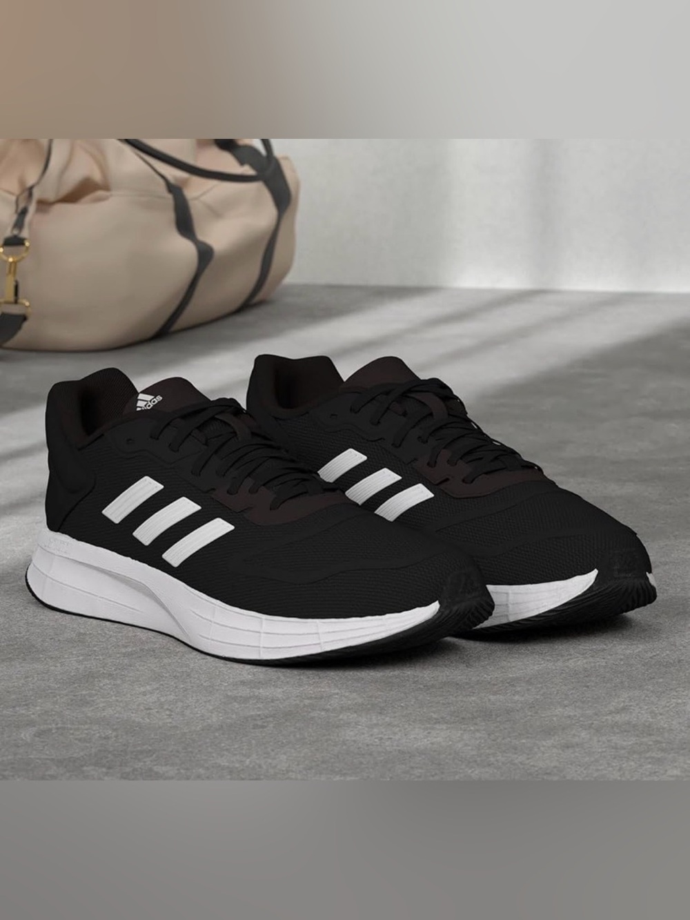 Adidas Men’s Size 10.5 Black White Athletic Running Shoes Sneakers FY5943